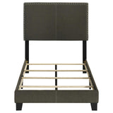 Boyd Upholstered Twin Panel Bed Charcoal | Twin | Grey | Charcoal | 350061T