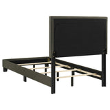 Boyd Upholstered Twin Panel Bed Charcoal | Twin | Grey | Charcoal | 350061T