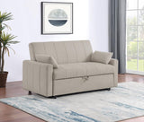 Portland Boucle Upholstered Sleeper Sofa Bed Latte | Ivory | Latte | 350142