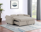Portland Boucle Upholstered Sleeper Sofa Bed Latte | Ivory | Latte | 350142