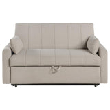 Portland Boucle Upholstered Sleeper Sofa Bed Latte | Ivory | Latte | 350142