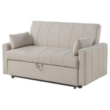 Portland Boucle Upholstered Sleeper Sofa Bed Latte | Ivory | Latte | 350142