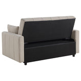 Portland Boucle Upholstered Sleeper Sofa Bed Latte | Ivory | Latte | 350142