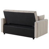 Portland Boucle Upholstered Sleeper Sofa Bed Latte | Ivory | Latte | 350142