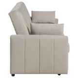 Portland Boucle Upholstered Sleeper Sofa Bed Latte | Ivory | Latte | 350142