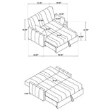 Portland Boucle Upholstered Sleeper Sofa Bed Latte | Ivory | Latte | 350142