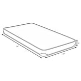 Drover 7-inch Twin Foam Mattress with Built-in Bunkie Board | Twin | White | 350160T