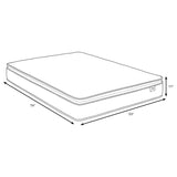 Hayes 11-inch Full Pillow Top Memory Foam Hybrid Mattress | White | 350362F