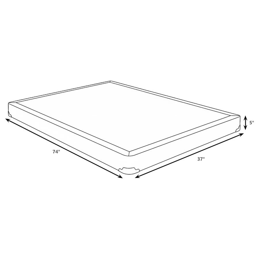 Mercer 5-inch Twin Low Profile Box Spring Foundation | Twin | Grey | 350415T