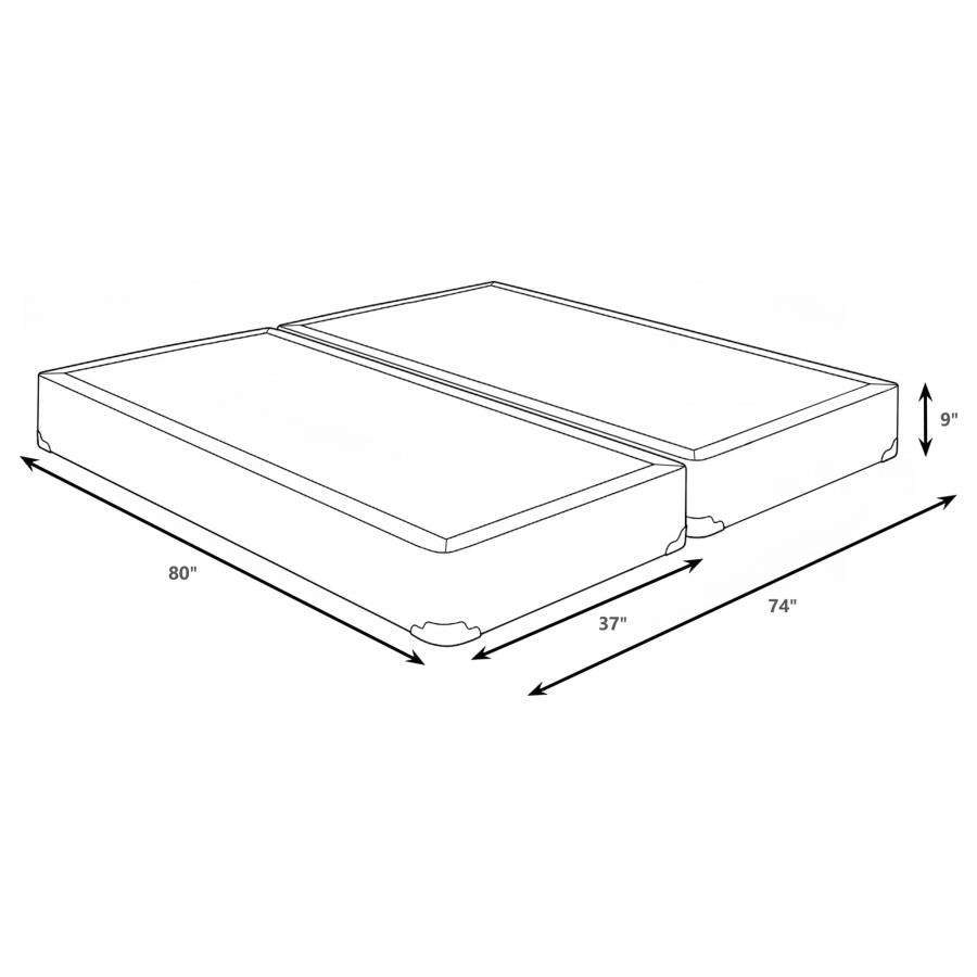 Mercer 9-inch Split Eastern King Standard Box Spring Foundation | Eastern King | Grey | 350416KE