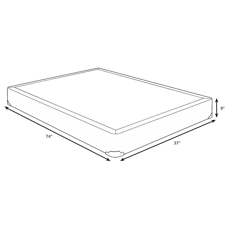 Mercer 9-inch Twin Standard Box Spring Foundation | Twin | Grey | 350416T