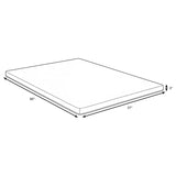 Cascade 3-inch Twin XL Cool Memory Foam Mattress Topper | White | 350419TL