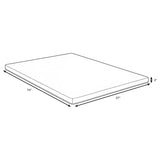 Cascade 3-inch Twin Cool Memory Foam Mattress Topper | White | 350419T