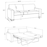 Simpson Upholstered Sofa Sleeper with Queen Mattress Grey | Queen | Grey | 360050