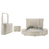 Sonya 4-piece Upholstered Queen Bedroom Set Ivory | Queen | Ivory | 360111Q-S4