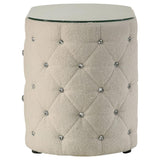 Sonya 2-drawer Upholstered Nightstand Bedside Table Ivory | Ivory | 360112