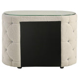 Sonya 2-drawer Upholstered Nightstand Bedside Table Ivory | Ivory | 360112