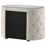 Sonya 2-drawer Upholstered Nightstand Bedside Table Ivory | Ivory | 360112