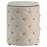 Sonya 2-drawer Upholstered Nightstand Bedside Table Ivory | Ivory | 360112