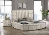 Sonya 2-drawer Upholstered Nightstand Bedside Table Ivory | Ivory | 360112