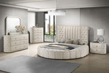 Sonya 2-drawer Upholstered Nightstand Bedside Table Ivory | Ivory | 360112