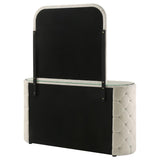Sonya 6-drawer Upholstered Bedroom Dresser with Mirror Ivory | White | Ivory | 360113M
