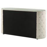 Sonya 6-drawer Upholstered Bedroom Dresser Ivory | King | Ivory | 360113