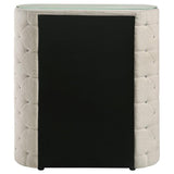Sonya 5-drawer Upholstered Bedroom Chest of Drawers Ivory | White | Ivory | 360115