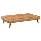 Jenson Upholstered Tufted Convertible Sofa Bed Saddle Brown | King | Brown | Saddle Brown | 360234