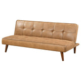 Jenson Upholstered Tufted Convertible Sofa Bed Saddle Brown | King | Brown | Saddle Brown | 360234
