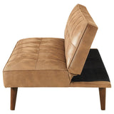 Jenson Upholstered Tufted Convertible Sofa Bed Saddle Brown | King | Brown | Saddle Brown | 360234