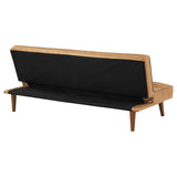 Jenson Upholstered Tufted Convertible Sofa Bed Saddle Brown | King | Brown | Saddle Brown | 360234