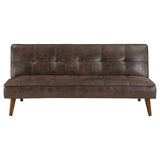Jenson Upholstered Tufted Convertible Sofa Bed Dark Coffee | King | Brown | Dark Coffee | 360237