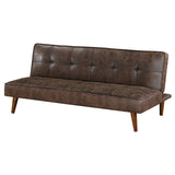 Jenson Upholstered Tufted Convertible Sofa Bed Dark Coffee | King | Brown | Dark Coffee | 360237