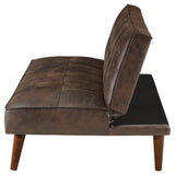 Jenson Upholstered Tufted Convertible Sofa Bed Dark Coffee | King | Brown | Dark Coffee | 360237