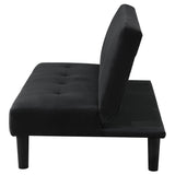 Stanford Upholstered Tufted Convertible Sofa Bed Black | Black | 360238