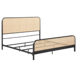 Lanewood Open Cane Webbing Metal Eastern King Bed Black | Beige | Black | 360250KE