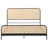 Lanewood Open Cane Webbing Metal Eastern King Bed Black | Beige | Black | 360250KE