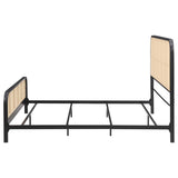 Lanewood Open Cane Webbing Metal Eastern King Bed Black | Beige | Black | 360250KE