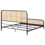 Lanewood Open Cane Webbing Metal Eastern King Bed Black | Beige | Black | 360250KE