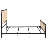 Lanewood Open Cane Webbing Metal Eastern King Bed Black | Beige | Black | 360250KE