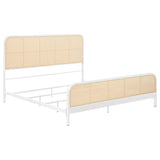 Lanewood Open Cane Webbing Metal Eastern King Bed White | White | 360251KE