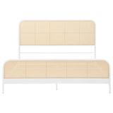 Lanewood Open Cane Webbing Metal Eastern King Bed White | White | 360251KE