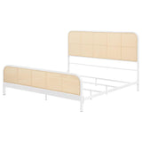 Lanewood Open Cane Webbing Metal Eastern King Bed White | White | 360251KE
