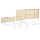 Lanewood Open Cane Webbing Metal Eastern King Bed White | White | 360251KE