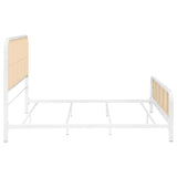 Lanewood Open Cane Webbing Metal Eastern King Bed White | White | 360251KE