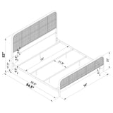 Lanewood Open Cane Webbing Metal Eastern King Bed White | White | 360251KE