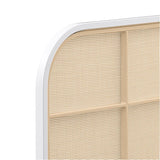Amherst Radio Weave Rattan Metal Eastern King Bed White | White | 360301KE