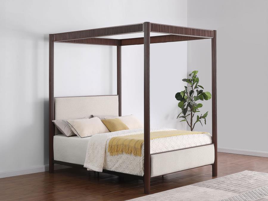 Zimmerlee 89-inch Metal Queen Canopy Bed Rust Brown | Queen | Brown | Rust Brown | 360331Q