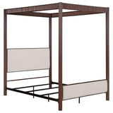 Zimmerlee 89-inch Metal Queen Canopy Bed Rust Brown | Queen | Brown | Rust Brown | 360331Q